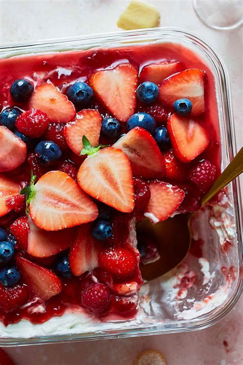 Strawberry Tiramisu With Blueberries Raspberries Video Recipe