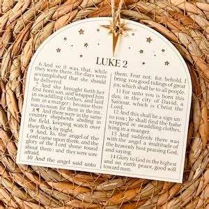 Christian Christmas Ornament Luke 2 Bible Verse Nativity Ornament