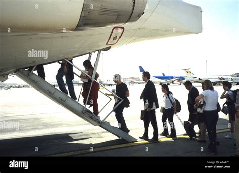 Boarding Airplane Boarding Passengers Stock Photo Royalty Free Image