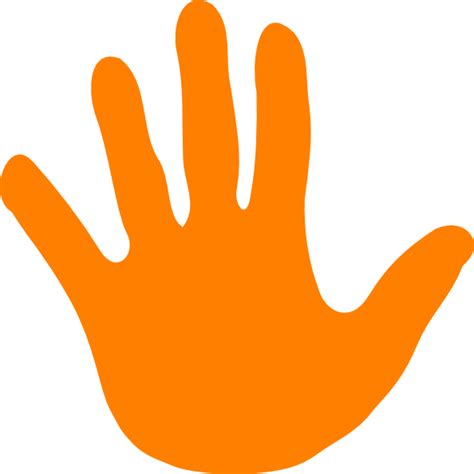 Hand Orange Left Clip Art at Clker.com - vector clip art online ...