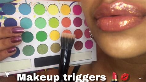 Asmr~ Makeup Triggers💄 Tapping Tracing Brushinglid Sounds Etc 💤