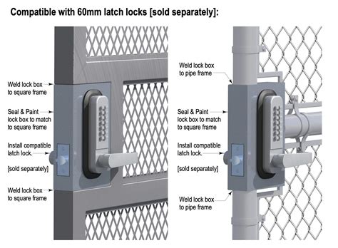 Gb2020 Gate Lock Box Steel Gate Box For Double Keypad Mechanical