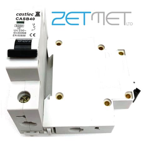 Castlec CASB40 40 Amp Single Pole Type B 6kA 230V Miniature Circuit ... 