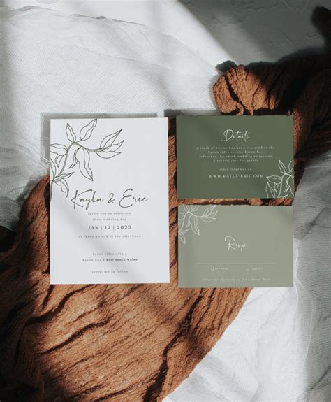 Sage Wedding Invite Wedding Invitation Inspiration Green Wedding