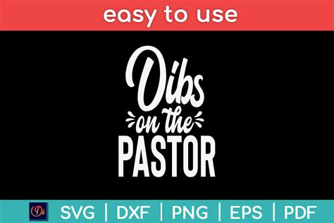 Dibs On The Pastor Cute Pastors Wife Graphic By Designindustry