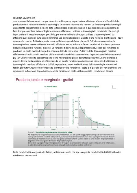 Sbobina Lezione 10 Appunti Sbobine Di Introduzione All Economia Dell