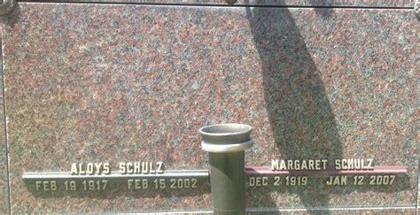 Margaret Sticka Schulz Monumento Find A Grave