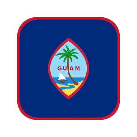 Ilustraci N Simple De La Bandera De Guam Para El D A De La