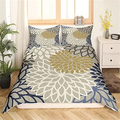 Aztec Dahlia Duvet Cover Full Size Mexican National Flower Comforter