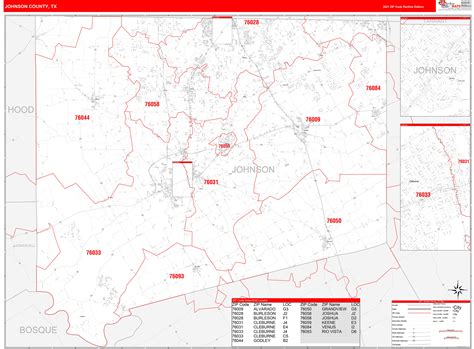 Johnson County Zip Code Map - Printable Online