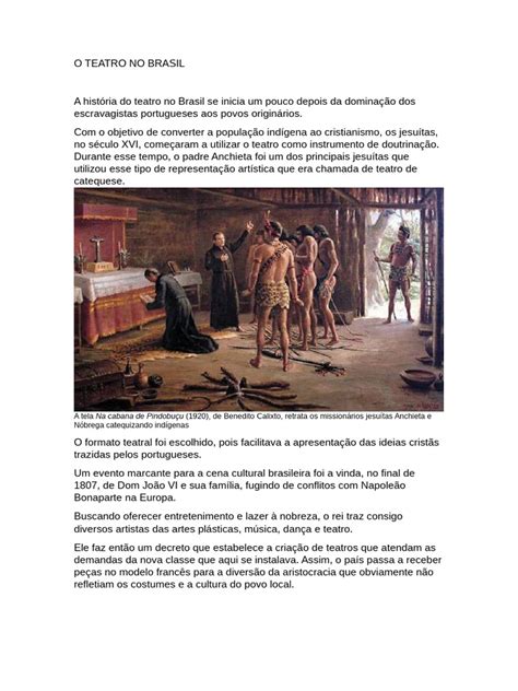 O Que Motivou O Crescimento Do Teatro Popular No Brasil - História do Teatro no Brasil: Raízes e Influências | PDF
