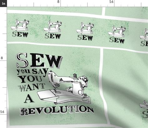 Sew Your Say You Want A Revolution Fabric Spoonflower