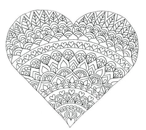 Free Printable Heart Mandala Coloring Pages