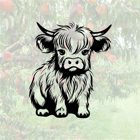 Highlands Cow Decal Highland Calf Decal Country Decal Cow Car Decal