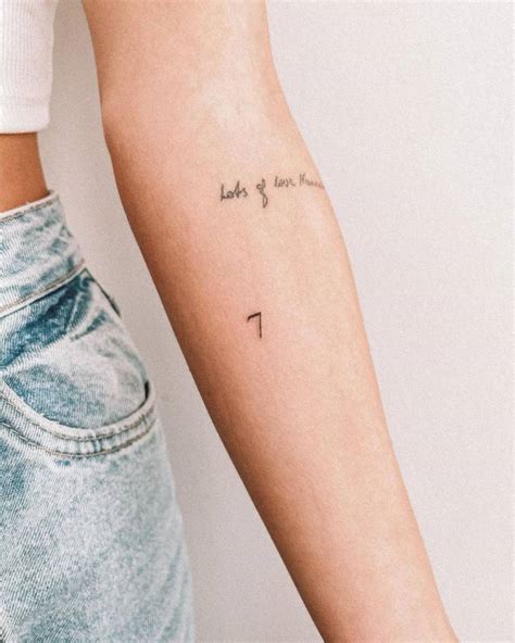 7 Number Tattoo