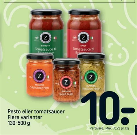 Pesto Eller Tomatsaucer Tilbud Hos Rema 1000