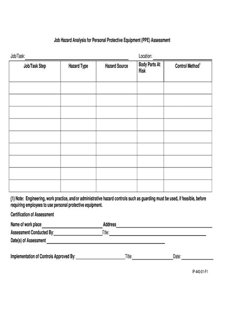 Fillable Online Emcbc Doe Job Hazard Analysis For Personal Protective