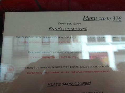 Menu Au Le Casse Noix Restaurant Paris 56 Rue De La Fédération