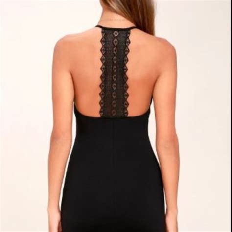 Lulus Dresses Lulus Federica Black Crocheted Lace Bodycon Dress