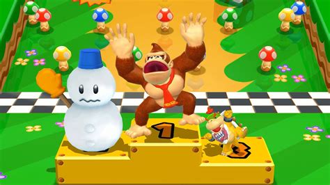 Mario Party Minigames Snowman Vs Donkey Kong Vs Bowser Jr Vs Yoshi