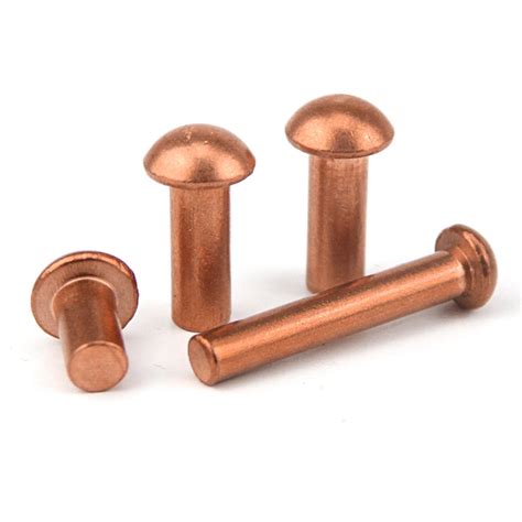 Free Shipping Pcs Lot M Mm Round Head Solid Copper Rivets