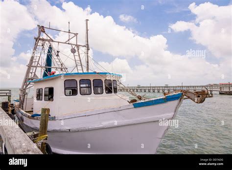 Usa Texas View Of Fishing Boat Marina At Rockport Stock Photo Alamy