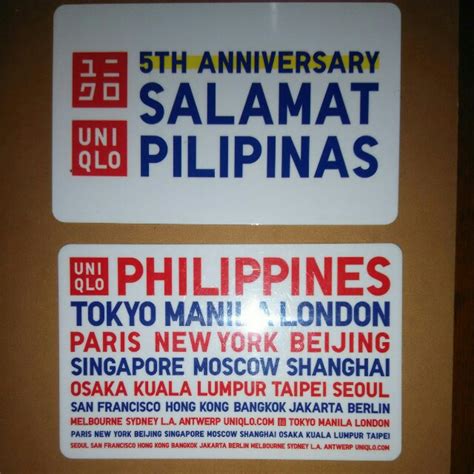 Uniqlo T Cards Php 500 Each Original Value Tickets And Vouchers