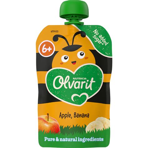 Olvarit Knijpfruit Maanden Appel Banaan