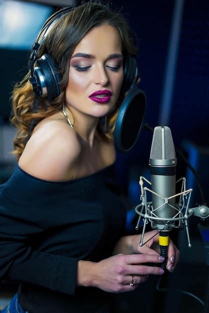 Female singer recording in music studio Images - Search Images on ...