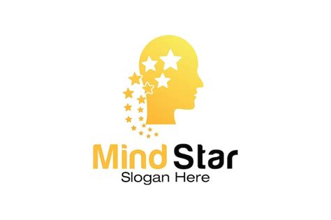 Modelo De Design De Logotipo Mind Star Vetor Premium