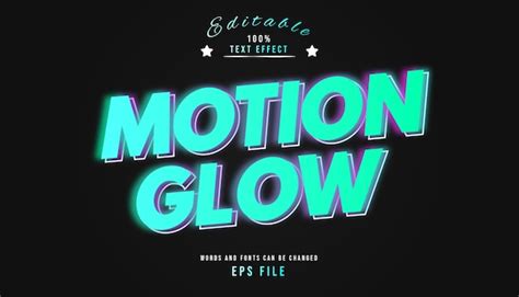 Premium Vector Motion Glow Text Effect Editable