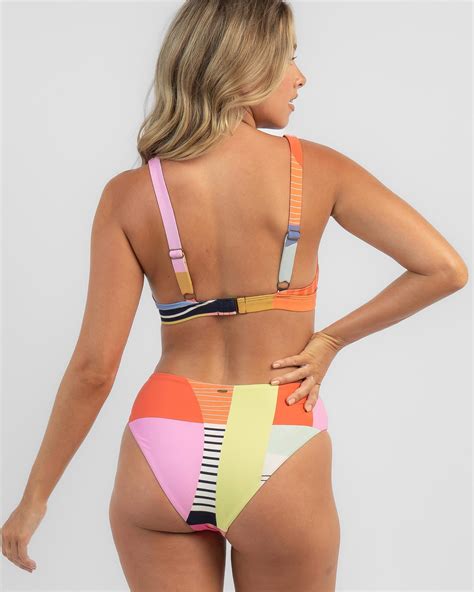 Rip Curl Day Break Fixed Triangle Bikini Top In Multico FREE