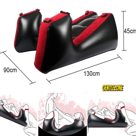 Inflatable Sex Pillow Bed Sofa Split Aid Cushion With Restraint Cuffs