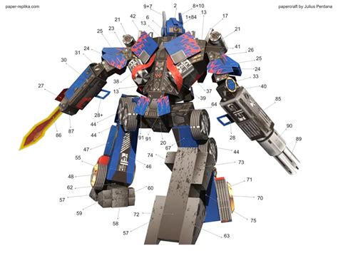 Optimus Prime Simplified Version Papercraft