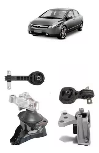 Kit 4 Coxim Motor Cambio Automatico Honda New Civic Ano 2007