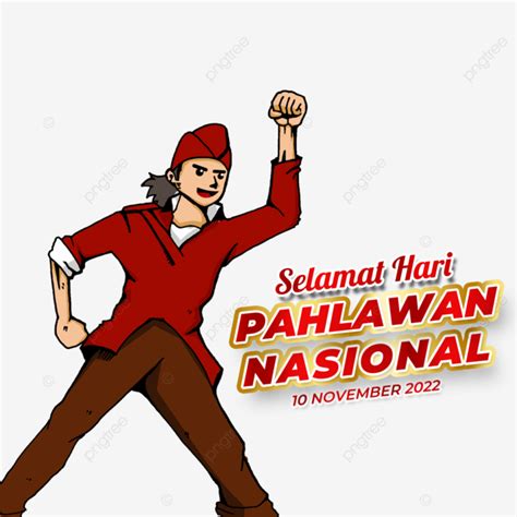 Gambar Selamat Hari Pahlawan Dengan Ilustrasi Bung Tomo Hari