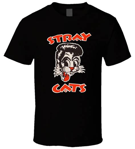 Stray Cats 5 Black Men T Shirt Size S 5xlmen T Shirtt Shirtstray Cats