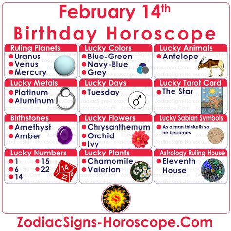 14 De Febrero Zodiaco Acuario Horóscopo Cumpleaños Personalidad Y