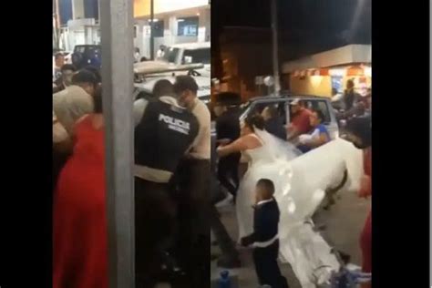 Policías irrumpen boda y se llevan al novio por deber pensión