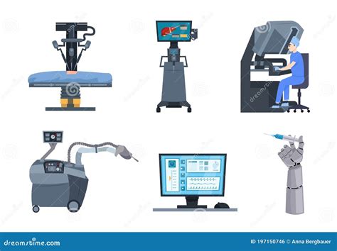 Zestaw Nowoczesnego Sprz Tu Medycznego Ilustracja Wektor Ilustracja