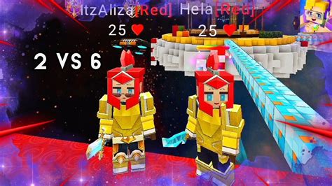 Me And My Bestie Alizabg Vs 6 Pros In Bedwars [blockman Go] Youtube