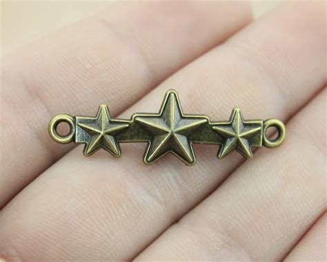 Aliexpress Buy WYSIWYG 15pcs 37x12mm Stars Connection Charms