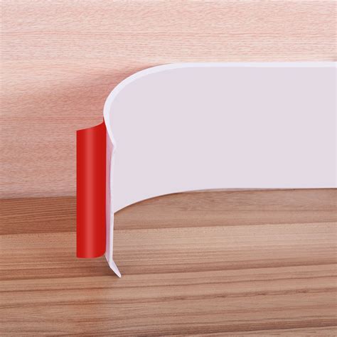 Flexible Baseboard Molding Trim, Self-Adhesive Rubber Wall Base Molding Trim, 4 Inch(W) x 19 ...