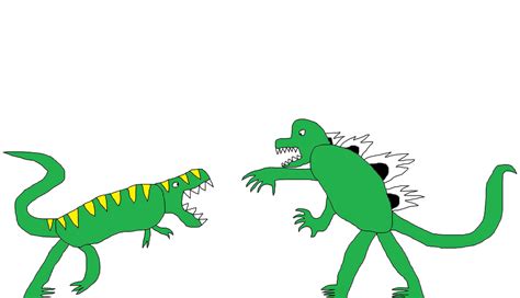 T Rex Vs Godzilla By Godsofwarandrock On Deviantart