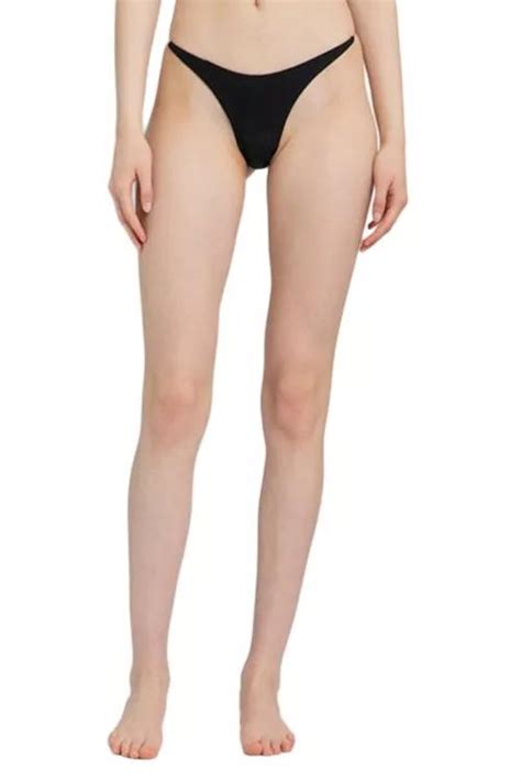 Mugler Star Bikini Bottoms Black