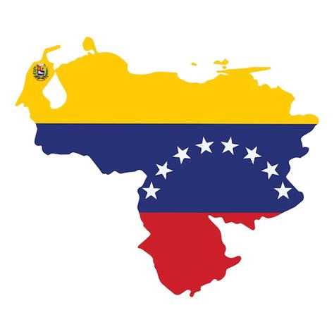 Un Mapa De Venezuela Con La Bandera De Venezuela Vector Premium