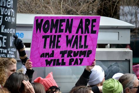 Elect Women Women`s March Nyc Ny Usa Editorial Stock Image Image