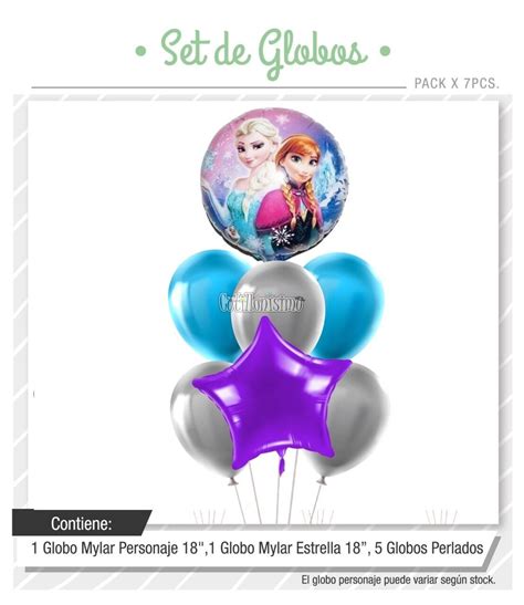 Set Globos Frozen Pcs Cotillonisimo