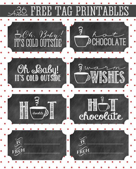 Printable Instant Hot Chocolate Labels