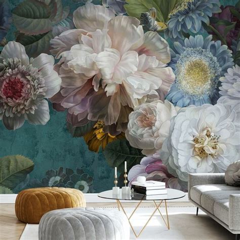 Lustre Arrangement Emerald Delightful Wall Mural Wall Murals